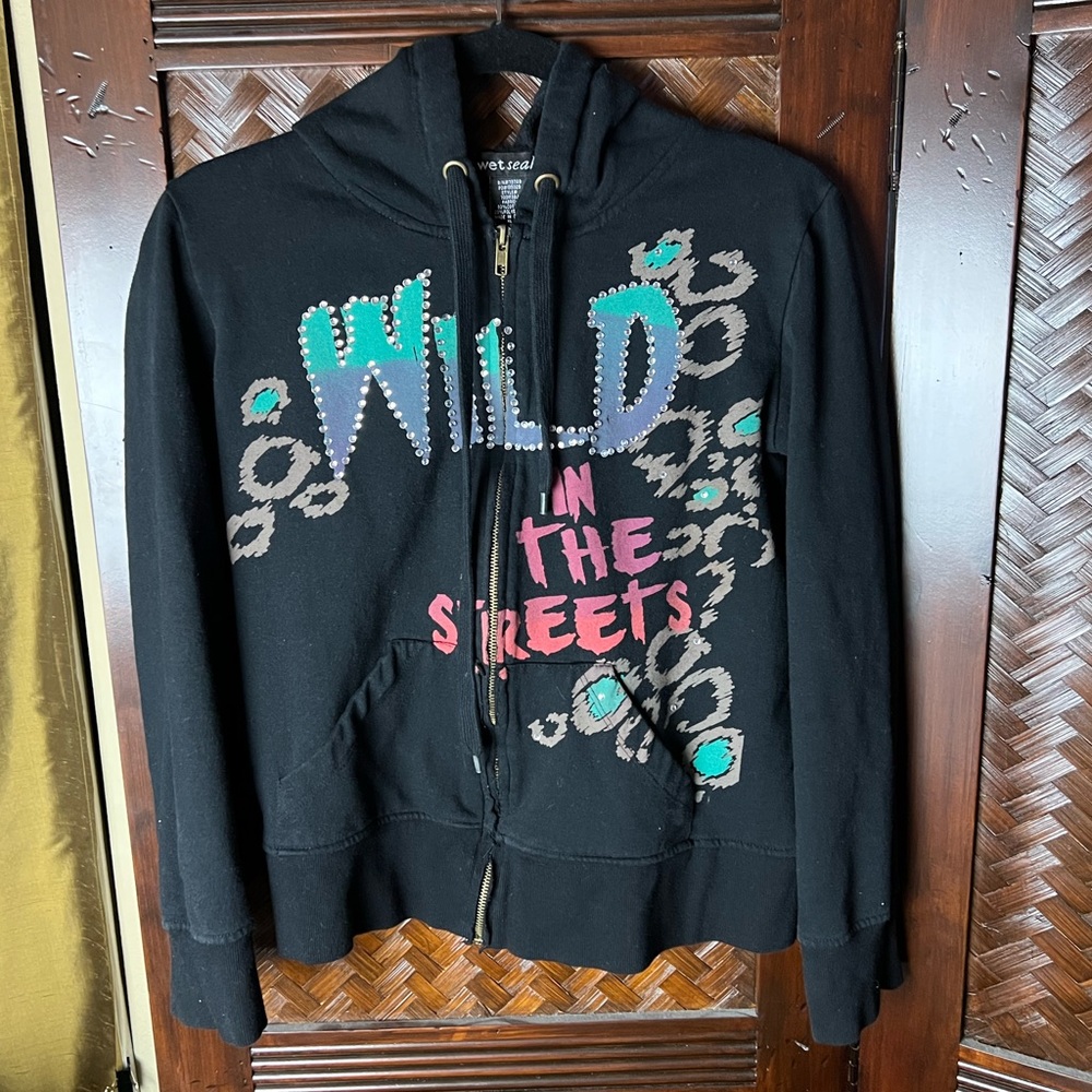 Wet Seal Rhinestone Zip Up Jacket